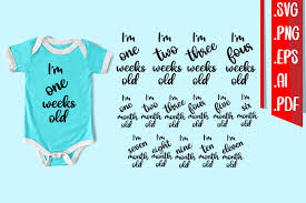 Download Baby Milestone Svg Eps Ai Pdf Png Graphic By Assalwaassalwa Creative Fabrica