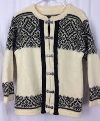Heavy Wool Cardigan Sweater Nordic Metal Closures Black Olive And Ivory Unbranded Cardigan Christmas Sweaters Wool Cardigan Sweaters Wool Cardigan