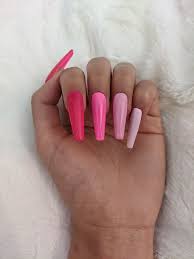 Glitters work great with pink shade. Pin By Bettina On Nail Ideas In 2021 Pink Acrylic Nails Glitter Nails Acrylic Bright Pink Nails