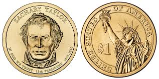 2009 P Presidential Dollar Zachary Taylor Golden Dollar Coin