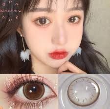 Одноразовые цветные контактные линзы Morningcon Easysmall dog коричневые  14,5 мм