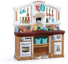 Inevitably, parents will love how this pretend play set gets their children's attention all day. Amazon Com Step2 Fun With Friends Kitchen Large Plastic Play Kitchen With Realistic Lights Sounds Brown Kids Kitchen Playset 45 Pc Kitchen Accessories Set Toys Games