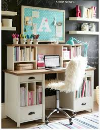 Because some researches shows that studying in bedroom has a good atmosphere and can improve their study intention. Teen Girl Study Desk With Black Wall By Live Fabulous