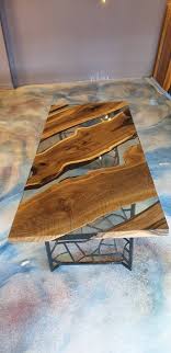 Pin By Madison Bertucci On Tables In 2020 Wood Resin Table Walnut Table Resin Table