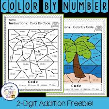 Fern S Freebie Friday Free Color By Number Practice 2 Digit Addition Fern Smith S Classroom Ideas Addition Freebie Addition Coloring Worksheet