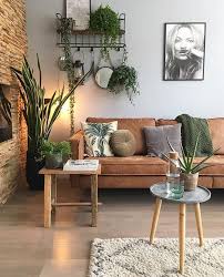 Tan Brown Sofa Neutral Walls Plants Calm Living Space Living Room Decor Colors Living Room Color Room Decor