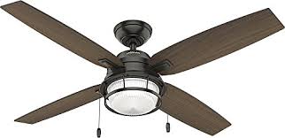 Light is covered by white glass. 5 Best Hunter Key Biscayne Ceiling Fan Review 2021