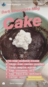 Chocolate Microwave Mug Cake From Love Sweat Fitness Desert Recipes Healthy Low Calorie Desserts Gluten And Diary Free Recipes