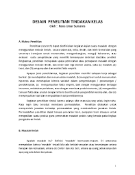 Doc Desain Penelitian Tindakan Kelas Oleh Nana Umar Sumarna Nenk Chays Academia Edu