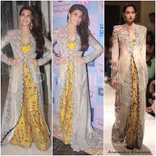 Yay Or Nay Jacqueline Fernandez In Anamika Khanna Back in mumbai, priyanka attended the stardust awards wearing an anamika khanna long jacket and pants from the couture collection. yay or nay jacqueline fernandez in