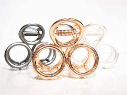 Small Medium Rose Gold Or Silver Circles Metal Hair Claw Clip Etsy Hair Claw Metallic Hair Hair Claws Clips