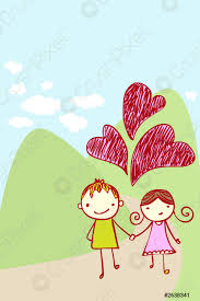 Trouvez des images de stock de illustration vectorielle d'un couple romantique mignon. Couple Mignon Vecteur Stock Crushpixel