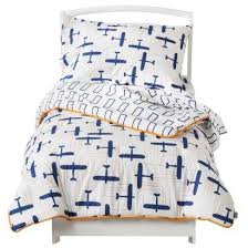 Fantastic selection of airplane kids' bedding sets, quilt cover sets, comforters, cushions and more, available in single, double and queen bed sizes if your child loves planes and dreams of becoming a pilot and flying planes, then our airplane bedding collection will create the perfect bedroom makeover. Room 365 Globetrotter 4pc Blue Airplanes Toddler Bed Sheets Set