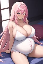 Anime Pregnant Huge Boobs 18 Age Seductive Face Pink Hair Straight Hair  Style Dark Skin Skin Detail (beta) Stage Front View Spreading Legs Pajamas  3664748279745041052 