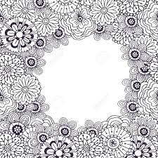 The best collection of rose coloring pages for adults. Adult Coloring Book Page Vector Frame With Abstract Flowers Royalty Free Cliparts Vectors And Stock Illustration Image 58454317