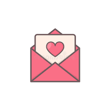 Envelope Com Coração Para Dentro Ilustração do Vetor - Ilustração de  romântico, sinal: 84372855