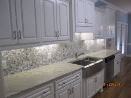 Nice White Galley Kitchen Decors Added White Kitchen Cabinets Finished Also Steel Gray Gran Grey Granite Countertops Modern Kitchen Backsplash Grey Countertops