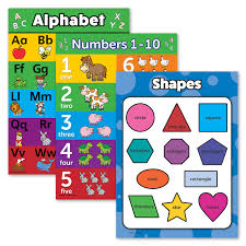 Learn with paw pups (alphabet, . 3 Pack Abc Alphabet Numbers 1 10 Shapes Poster Set Toddler Educational Charts Laminated 18 X 24 Buy Online In Ecuador At Desertcart 190546729