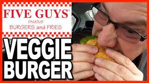 Five Guys Burgers And Fries Veggie Burger Review With Cajun Fries Youtube