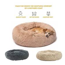 A study in 2019 compared the calming bed with some random dog beds that you can get in any pet store. Pet Calming Bed Round Nest Warm Soft Plush Comfortable Shag Vegan Fur Donut Buy At A Low Prices On Joom E Commerce Platform