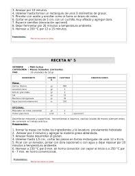 139597463 Dossier Fichas Tecnicas Trx 1101 Taller Pasteleria Y Panade En 2020 Fichas Trx Pasteleria
