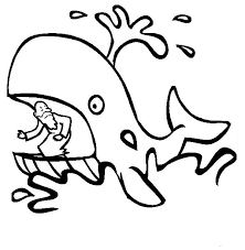 Stuff the fish a little ways, then insert your jonah into the fish. Jonah And The Whale Coloring Pages