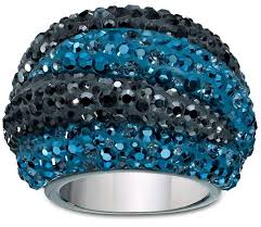 Swarovski Official Jewelry Watches And Crystal Decorations Crystals Jewelry Ring Blue Rings Swarovski Crystals