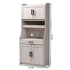 Choose from contactless same day delivery, drive up and more. Portia 6 Shelf White Washed Wood Kitchen Storage Cabinet Ashley Furniture Homestore