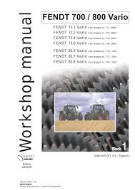 Колёсный трактор fendt 936 vario profi, 2011. Fendt 712 Vario Tractor Service Repair Manual