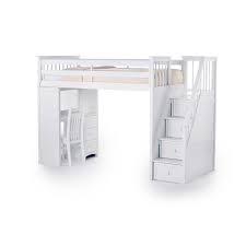 Build your own loft bed plans with stairs all from 2x4 and 2x6 lumber! Ne Kids School House White Stair Loft With Desk End Overstock 10660378