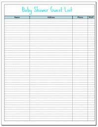 Baby Shower Guest List Printable Baby Shower Guest Baby Shower Game Gifts Best Baby Shower Gifts