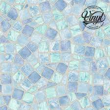 Mosaic vinyl floor tiles blue. 45cm X 2m Blue Mosaic Tile Sticky Back Sticky Back Vinyl 280 3217
