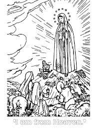 coloring page catholic pages lady of fatima coloriage de sucre