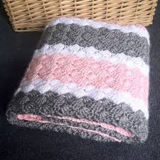 Black And White Striped Baby Blanket Crochet Girl Baby Blanket Hand Made Pink Grey And White Striped Afghan Pattern Available Click On Description Below For Link To Listing With Images Baby Blanket Crochet Pattern Crochet