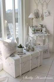 Baule Legno Bianco Decapato Shabby Chic Provenzale Country Camera Da Letto Elegante Arredamento Cottage Shabby Chic