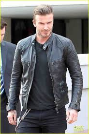 David Beckham Mens Leather Jacket Leather Jacket Style Black Leather Biker Jacket Celebrities Leather Jacket