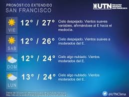 Pronostico Del Tiempo Para Este Fin De Semana U T N Facultad Regional San Francisco Cordoba Argentina