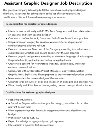 Assistant Graphic Designer Job Description | Velvet Jobs