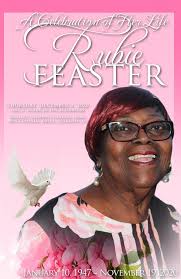 The Family of Rubie Lee Feaster is deeply appreciative of all acts of  kindness, support and expressions of sympathy shown during