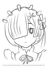 Learn How To Draw Rem From Re Zero Re Zero Step By Step Drawing Tutorials Sketsa Seni Anime Tutorial Menggambar Anime
