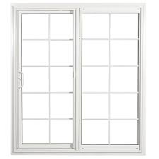 Reliabilt 58 75 In X 79 5 In Grilles Between The Glass Universal Reversible White Vinyl Sliding Patio Door Patio Doors Sliding Patio Doors Sliding Glass Door