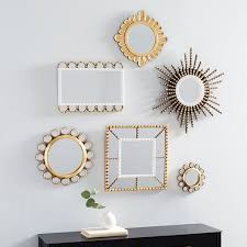 < image 1 of 4 >. Peruvian Wall Mirrors White Gold