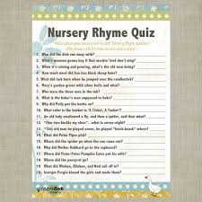 Oct 25, 2021 · print the nursery rhyme quiz game cards on thick card stock paper. Instant Download Nursery Rhyme Baby Shower Quiz By Greendotdesigns Baby Shower Quiz Nursery Rhyme Baby Shower Baby Shower Game Cards