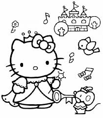 Coloriage gratuit hello kitty dans une boulangerie à imprimer. Coloriage Hello Kitty Princess En Ligne Dessin Gratuit A Imprimer