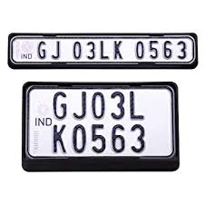 Crezza Hsrp Front And Back Bike Number Plate Frame Black Small Amazon In Car Motorbike