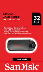Капацитет на устройство за съхранение на данни: Sdcz62 032g G35 Usb Flash Drive Usb 2 0 32 Gb Cruzer Snap At Reichelt Elektronik