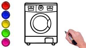 How To Draw Laptops, Washing Machine And Vacuum Cleaner Steps By Step For  Kids. - Youtube