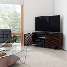 Corner cabinets are sometimes on some legs or sometimes can be stuck to the wall floating off the floor. Corridor 8175 Corner Tv Stand Media Cabinet Ginger Jar Furniture