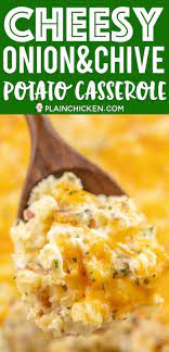 Cheesy Onion And Chive Potato Casserole So Delicious Only 5 Ingredients Frozen Hash Browns Cream Of Chicken Hashbrown Recipes Recipes Side Dish Recipes