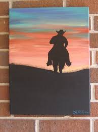 Western Decor Cowboy Painting Horse Painting Sunset Painting Western Art Custom Cowboy Southw Canvas Art Painting Western Art Paintings Western Painting Canvas